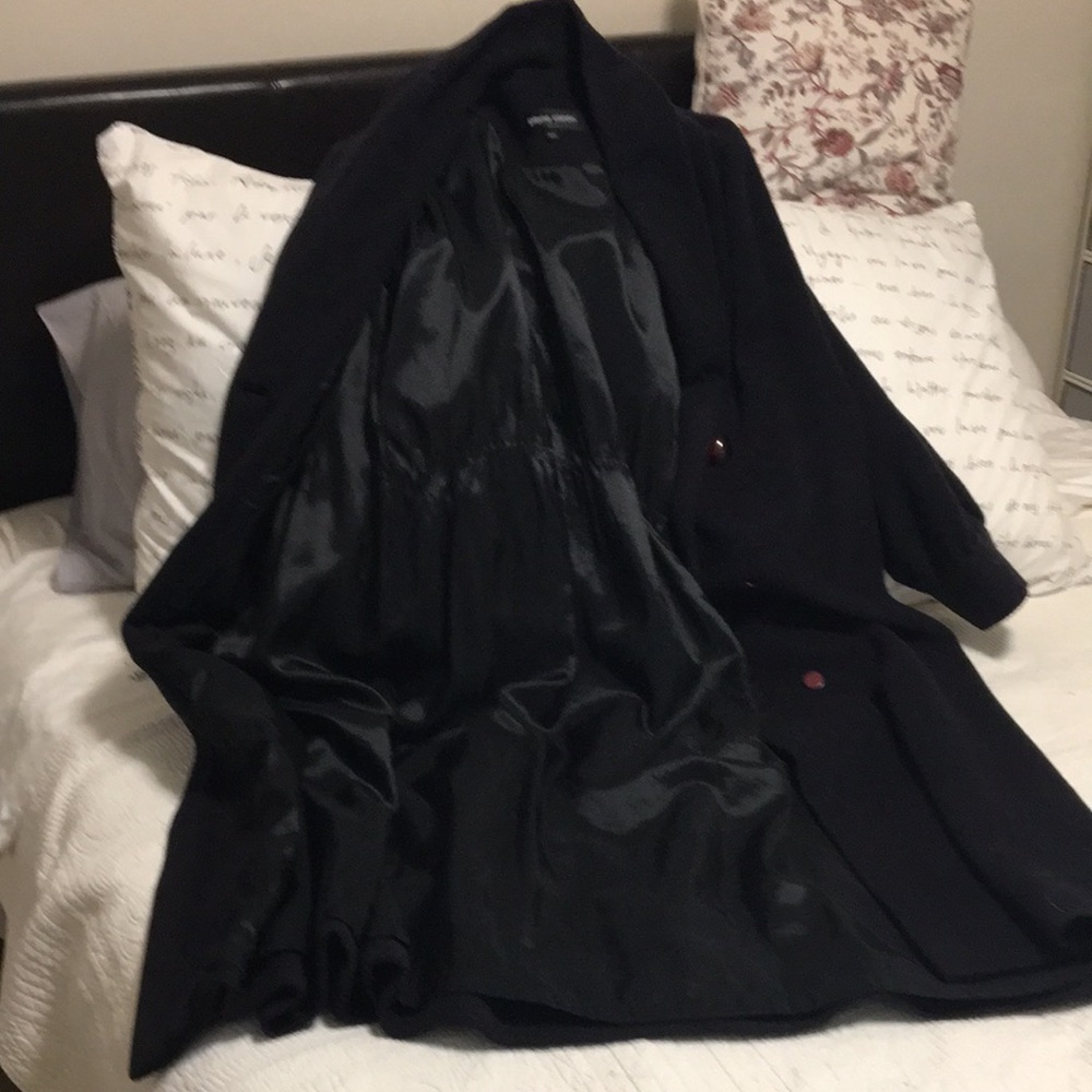 Beautiful Vintage Pierre Cardin Black Swing Coat Size L